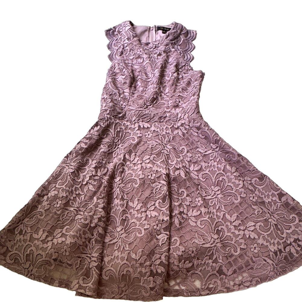 City Studio Girls/Tweens Purple Lace Fit & Flare Sweetheart Dress Party Sz 0